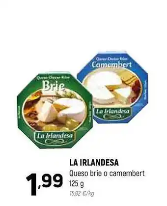 Coviran La irlandesa queso brie o camembert oferta
