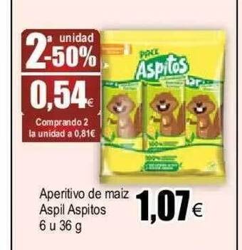 FROIZ 2a unidad -50% aperitivo de maiz aspil aspitos oferta
