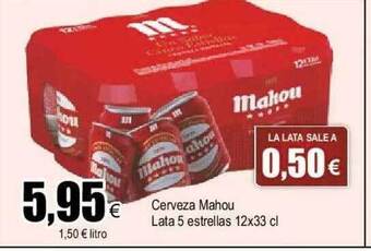 FROIZ Cerveza mahou lata 5 estrellas oferta