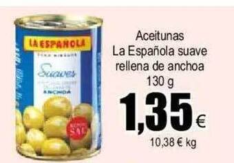 FROIZ Aceitunas la española suave rellena de anchoa oferta