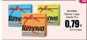 FROIZ Servilletas renova 1 capa colores oferta