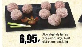 FROIZ Albóndigas de ternera y de cerdo burger meat elaboración propia oferta