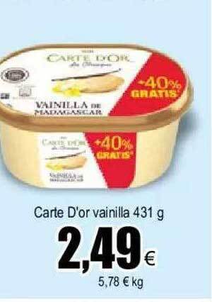 FROIZ Carte d'or vainilla oferta