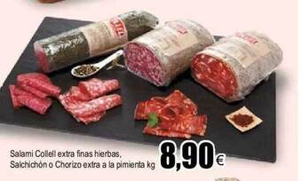 FROIZ Salami collell extra finas hierbas salchichón o chorizo extra a la pimienta oferta