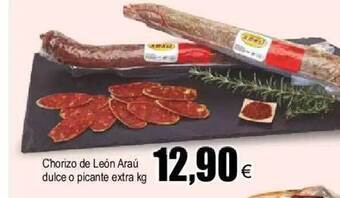 FROIZ Chorizo de león araú dulce o picante extra oferta