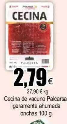 FROIZ Cecina de vacuno palcarsa ligeramente ahumada lonchas oferta