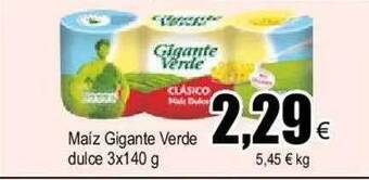 FROIZ Maiz gigante verde dulce oferta
