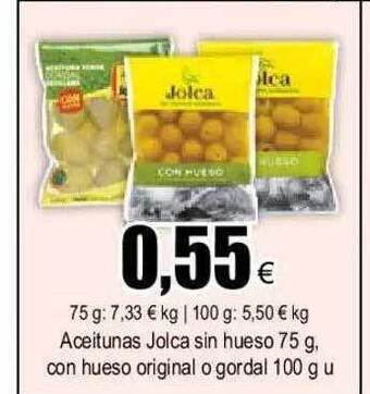 FROIZ Aceitunas jolca sin hueso con hueso original o gordal oferta