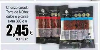 FROIZ Chorizo curado torre de núñez dulce o picante extra oferta