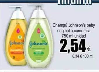 FROIZ Champú johnson's baby original o camomila oferta