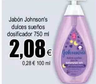 FROIZ Jabón johnson's dulces sueños dosificador oferta