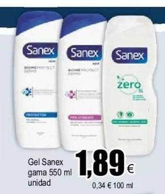 FROIZ Gel sanex gama oferta