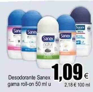 FROIZ Desodorante sanex gama roll-on oferta