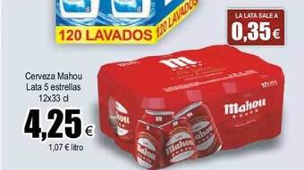FROIZ Cerveza mahou lata 5 estrellas oferta
