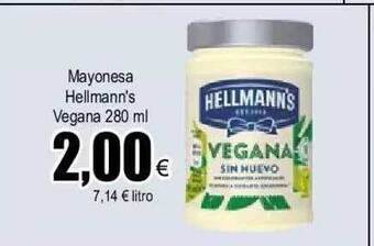 FROIZ Mayonesa hellmann's vegana oferta