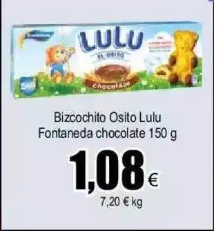 FROIZ Bizcochito osito lulu fontaneda chocolate oferta