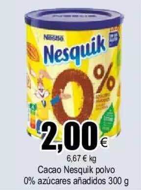 FROIZ Cacao nesquik polvo 0% azúcares añadidos oferta