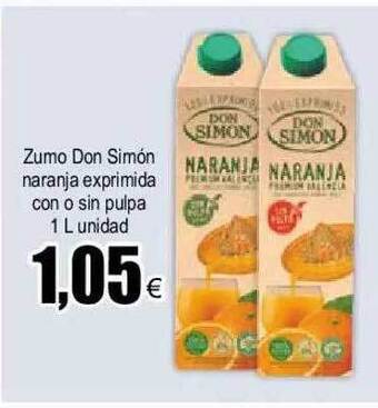 FROIZ Zumo don simón naranja exprimida con o sin pulpa oferta