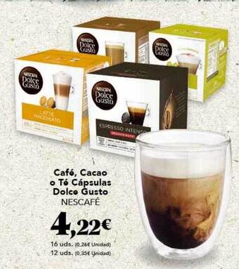 Gadis Café cacao o té cápsulas dolce gusto nescafé oferta