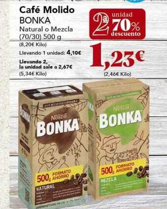 Gadis 2a unidad 70% descuento café molido bonka oferta