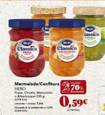 Gadis 2a unidad 70% descuento mermelada confitura hero oferta