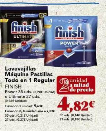 Gadis Lavavajillas máquina pastillas todo en 1 regular finish oferta