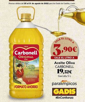 Gadis Aceite oliva carbonell oferta