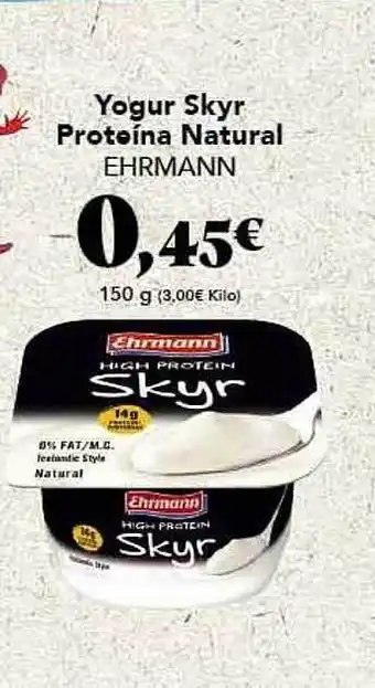 Gadis Yogur skyr proteína natural ehrmann oferta