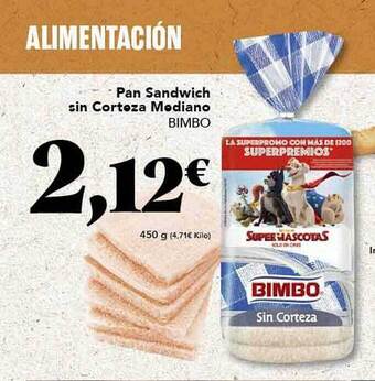 Gadis Pan sandwich sin corteza mediano bimbo oferta
