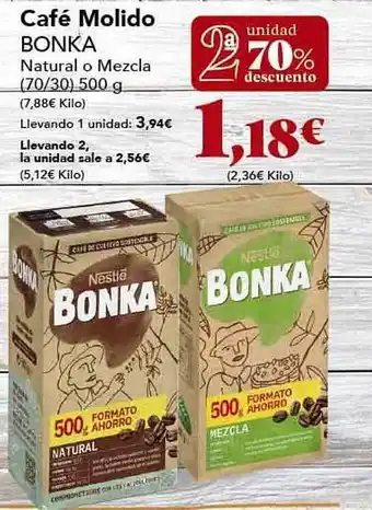 Gadis 2a unidad 70% descuento café molido bonka oferta