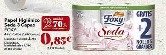 Gadis 2a unidad 70% descuento papel higiénico seda 3 capas foxy oferta