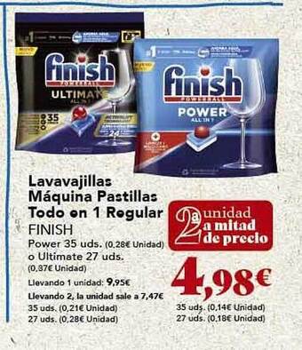 Gadis Lavavajillas máquina pastillas todo en 1 regular finish oferta