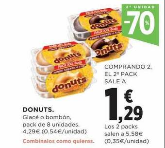 Hipercor 2a unidad -70% donuts oferta