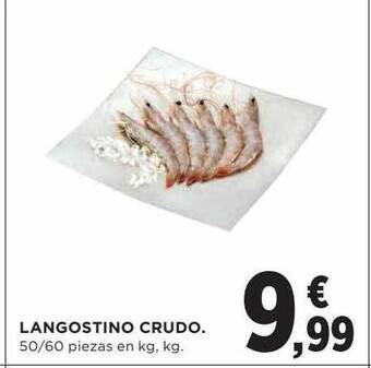 Hipercor Langostino crudo oferta