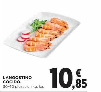 Hipercor Langostino cocido oferta