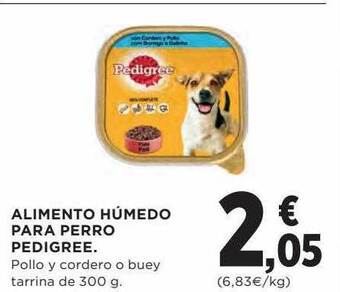 Hipercor Alimento húmedo para perro pedigree oferta