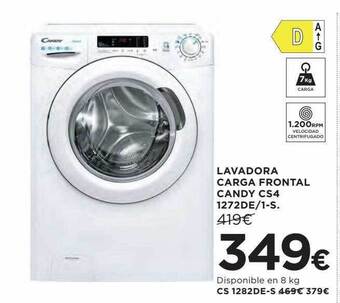 Hipercor Lavadora carga frontal candy cs4 1272de 1-s oferta