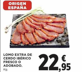 Hipercor Lomo extra de cerdo ibérico fresco o adobado oferta