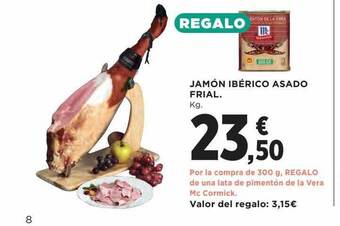 Hipercor Jamón ibérico asado frial oferta
