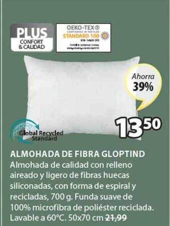 JYSK Almohada de fibra gloptind oferta
