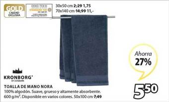 JYSK Kronborg toalla de mano nora oferta