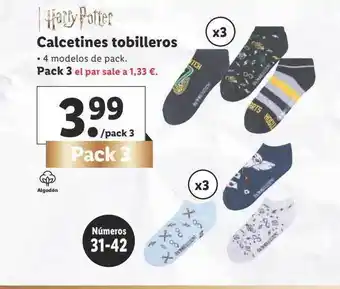 Lidl Harry potter calcetines tobilleros oferta