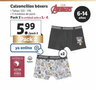 Lidl Calzoncillos bóxers avengers oferta