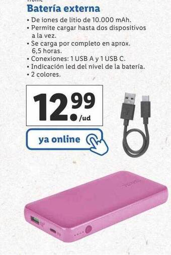 Lidl Tronic batería externa oferta