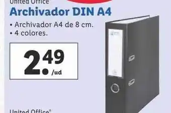 Lidl United office archivador din a4 oferta