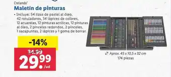 Lidl Crelando maletín de pinturas oferta