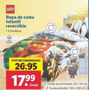 Lidl Ropa de cama infantil reversible oferta