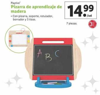 Lidl Playtive pizarra de aprendizaje de madera oferta