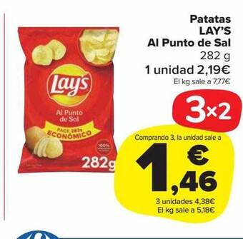 Carrefour Market Patatas lay's al punto de sal oferta
