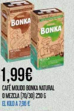 Claudio Café molido bonka natural o mezcla oferta